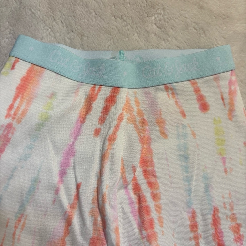NWT Cat & Jack Pajama Set 4T Kids Tie-Dye Multicolor 100% Cotton + Bonus Set - Picture 6 of 8